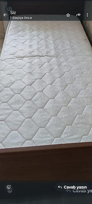 ucuz mebeller: İşlənmiş, Təknəfərlik çarpayı, Bazalı, Matras ilə, Siyirməsiz, Türkiyə — 8