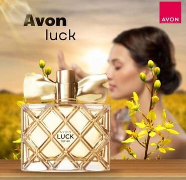 bakida boyuk beden qadin geyimleri: Avon qadın ətirləri 1) Avon Luck for Her - Zərif, qızılı şüşədə — 1