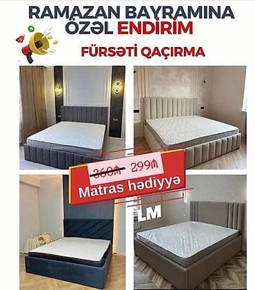 İkinəfərlik parça model taxt – sifarişlə və yeni • Ölçü: 2 m x 1 m 60 — 1