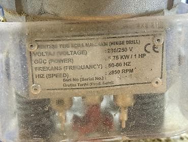 iran peci ehtiyat hisseleri: Menteşe Yeri Açma Maşını (Hinge Drill) - Brend/model etiketində — 2