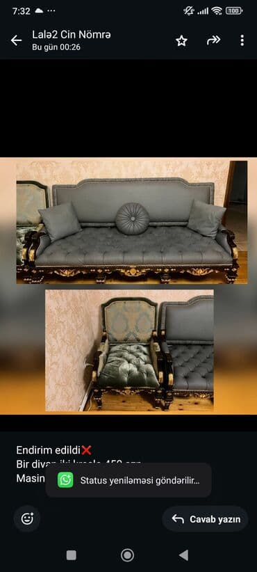 Bıçaqlar: Divan, 2 kreslo — 1