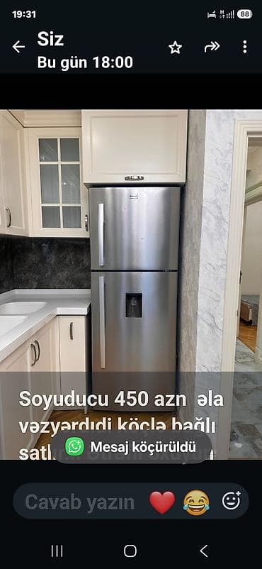 Elektronika: Soyuducu 450 azn əla vəzyərdıdi köçlə bağlı satlır H Aslaniv Sy400 — 1
