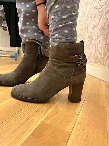 zamşa çəkmələr: Ölçü: 39, rəng - Qəhvəyi, Yeni — 3