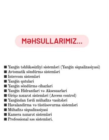 tent satışı: İstənilən növ yanğın söndürmə balonlarının satışı ve dolumu xidmeti — 10