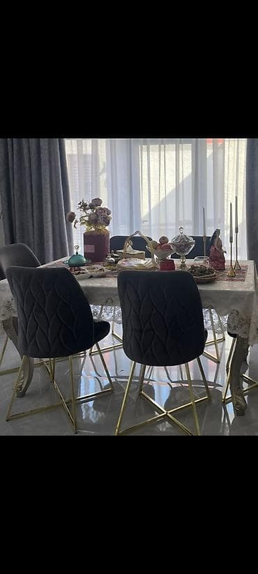 Qonaq otağı üçün, İşlənmiş, Qatlanmayan, rəng - Boz Stul