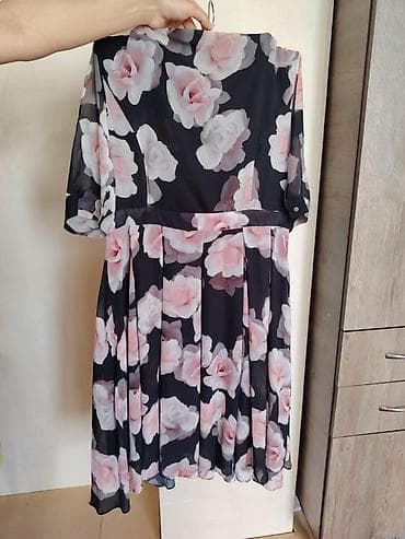 sarafan donlar: 46 razmer 25 manataQadın paltarı – gül printli, şifon - Rəng və — 2