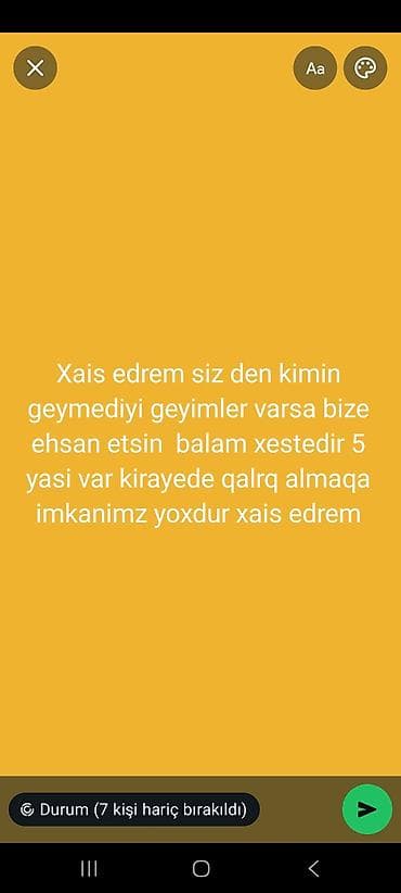 Elan: Uşaq geyimləri üçün xeyriyyə toplanışı Təsvir: • 5 ve 6 yaşlı lalafo.az -da Elan: Uşaq geyimləri üçün xeyriyyə toplanışı Təsvir: • 5 ve 6 yaşlı