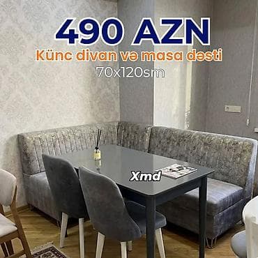 stul: Mətbəx və yemək otağı üçün masa dəstləri - Ölkəmizdə istehsal olunan — 4