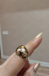 tek qas qizil uzukler: Qızılı tonlarda tənzimlənən barmaq üzü dəsti - 3 ədəd qalın dizaynlı — 6