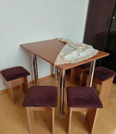 işlenmiş stullar: *Sad Mətbəx masa 6 ədəd taburetkani var 80 AZN çox səliqəli işlənib — 1
