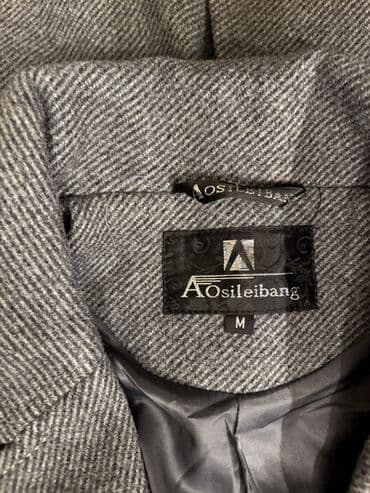 hicablı geyim: Palto, M, rəng - Boz — 2