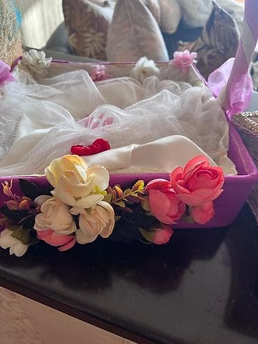 Tekstil: Dekorativ səbətlər dəsti – xonça/qonaqlıq üçün - 4 ədəd əl işi — 3