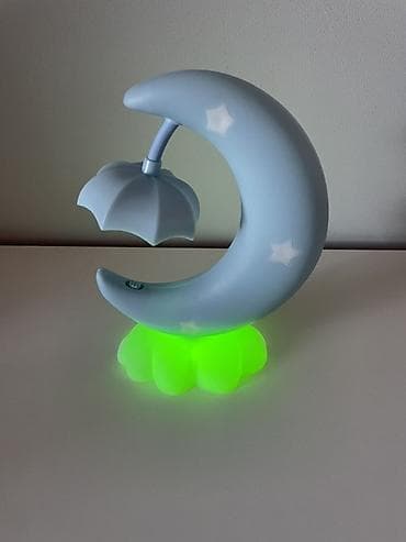 stolüstü işıq: Uşaq otağı üçün dekorativ LED gecə lampası - Dizayn: Ay fiqurlu — 3