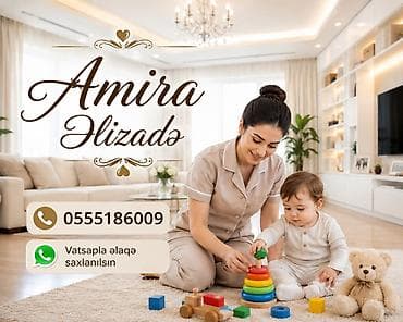 Dayə xidməti Əlizadə Amira, 35 yaş Uşaqlara sevgi və qayğı ilə öz lalafo.az -da Dayə xidməti Əlizadə Amira, 35 yaş Uşaqlara sevgi və qayğı ilə öz