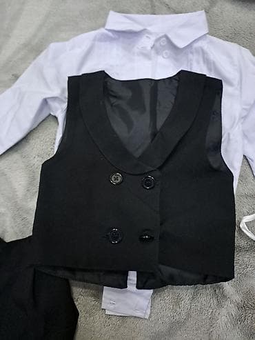 ayaggabı: Oğlan uşağı uçün dəst - Qara qalstuk-kəpənək. - Laklı qara — 3