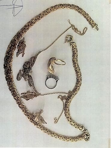 Zinət əşyasının adı: braslet, sep 2 ədəd, üzük 2 ədəd, koliye, sırğa
