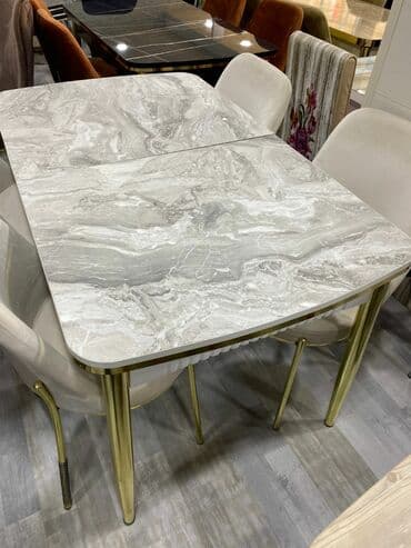 mətbəx stol: Mətbəx üçün, Yeni, Açılan, Dördbucaq masa, 8 stul — 3