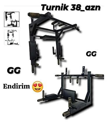 Turnik – 38 AZN Çoxfunksiyalı divar tipli turnik/dips press: -
