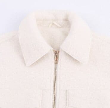 yun jaket: Zara muadil jaket rengi ekru rengidir razmer mene boyuk oldugu ucun — 3