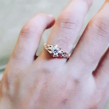 Ювелирные изделия: Помолвочные, Кольцо, Белое золото, 750 проба, Бриллиант — 1