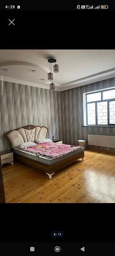 celilabad satilan evler: İki mərtəbəli həyət evi - Ümumi plan: daş hasarlı həyət, geniş — 3