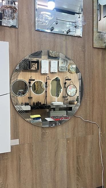 mini projektor: Güzgü Divar üçün, Dairə, Hamam üçün, Arxa işıqlı — 1