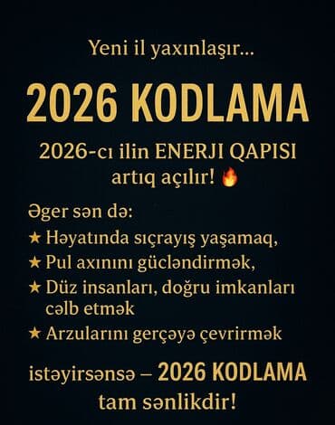 Məhsul: 2026 Kodlama Dəftəri Təsvir: - 2026-cı ilin “enerji qapısını” lalafo.az -da Məhsul: 2026 Kodlama Dəftəri Təsvir: - 2026-cı ilin “enerji qapısını”