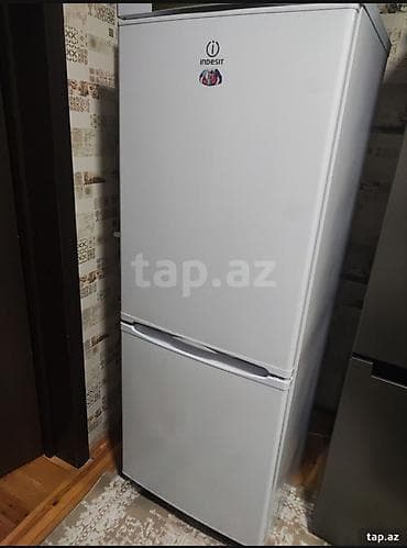 ev soyuducu: İşlənmiş 2 qapılı Indesit Soyuducu Satılır, rəng - Ağ, Dolab içi — 2