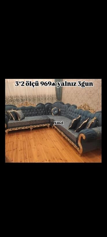 metbex divan desti: Künc divan, Açılmayan, Bazasız, Vеlur parça, Çatdırılma yoxdur — 5