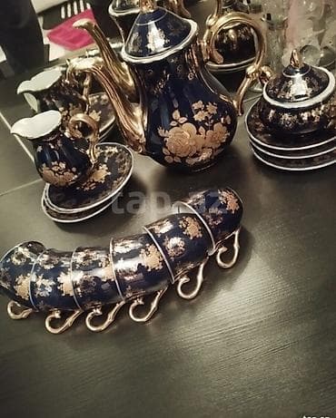 baikal cay: Çay dəsti, rəng - Göy, Farfor, Bohemia, Çexiya — 3