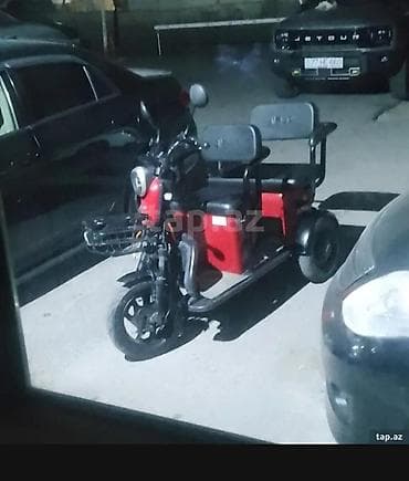 Elektrik üçtəkərli skuter – 2 sərnişin otura bilər.süret25. 8saat