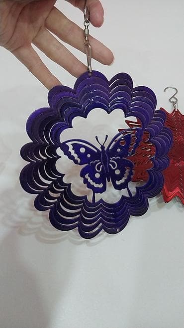 Şamdanlar: Metall külək fırlanan bəzəklər (2 ədəd dəst) - Material: nazik — 2