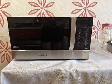 Mikrodalğalı sobalar: Mikrodalğalı soba Samsung, Ayrıca dayanan, Mikrodalğalar ilə, rəng - Qara, İşlənmiş — 1