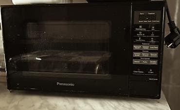 Mikrodalğalı soba Panasonic, Ayrıca dayanan, Mikrodalğalar ilə, rəng - Qara