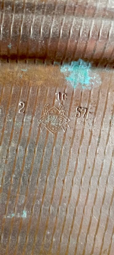 samovar qedimi: Qədim podnos,samovar altı,1957-ci il.Tula.yaxşı — 2