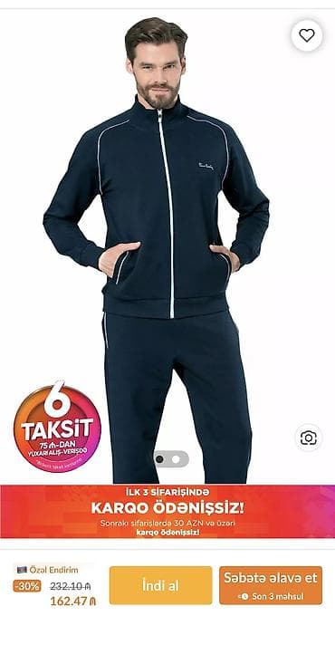 nike şalvar: İdman dəsti, Pierre Cardin, XL, rəng - Göy — 7