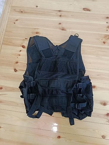 jiletler: Taktiki yüklük jileti – qara rəng - Material: nəfəsalan mesh parça və — 2