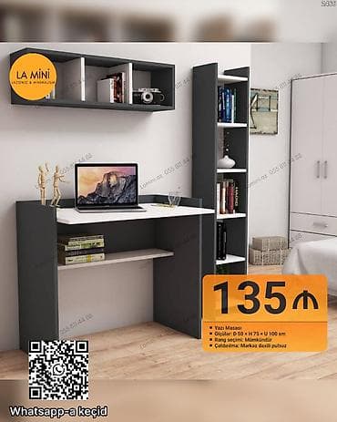 Düz masa, Stulsuz, Polkalı, Siyirməsiz, Sadə laminat