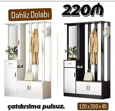 kombi ucun dolab: Dəhliz Dolabı – funksional asma və saxlama həlli - Ölçü: 120 x 200 x — 1