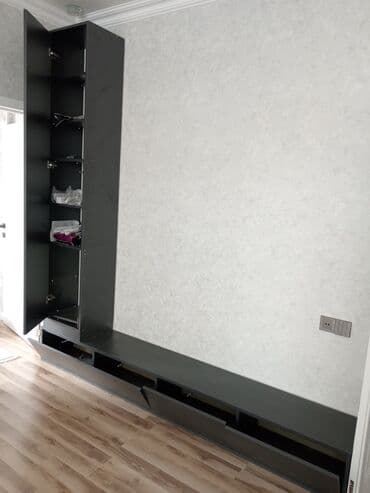 qizilguldu roza: Divar üçün modullu giriş/antre sistemi - Rəng: tünd boz (mat) - — 1