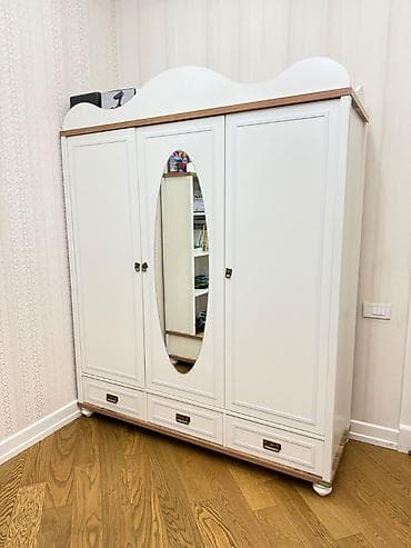 turk sobası: Oğlan və qız üçün, Təknəfərlik çarpayı, 2 tumba, Dolab, Komod — 2