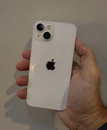 Apple iPhone: IPhone 13, 128 GB, Ağ, Zəmanət, Face ID, Sənədlərlə — 1