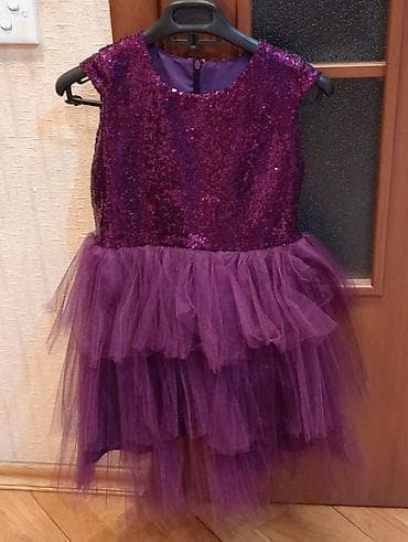 midi donlar: Bənövşəyi rəngdə qızlar üçün bayram/ziyafət paltarı - Üst hissə — 1