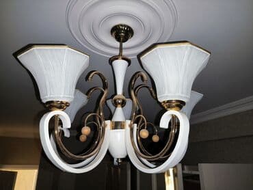 isdi pol: Çılçıraq, 5 lampa, Xrustal — 6