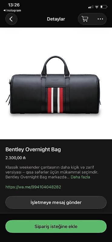 apple watch kemer: Təcili Satılırr!!! Bentley brendli dəri çanta dəsti Real alıcıya — 3
