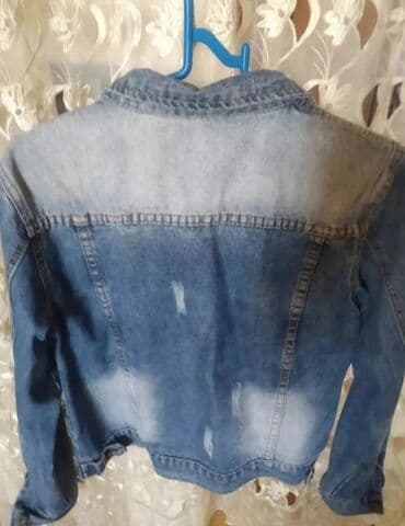 uzun kurtqa: Cins gödəkçə - Material: qalın denim - Rəng: mavi, açıq tünd yuma — 2