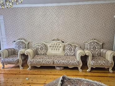 Divan və kreslo dəstləri: Klassik divan, Divan, Bazasız, Açılmayan — 1