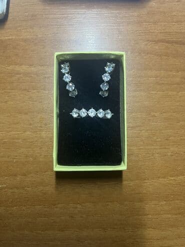 gümüşün qramı qiyməti 2022: Dəstə daxildir: Üzük, Sırğa, Gümüş, 925 Əyar — 1