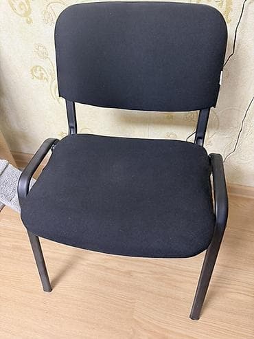 Офисные стулья: Ofis və ev üçün stul dəsti 1) Qara ziyarətçi/ofis stulu - Sadə və — 2