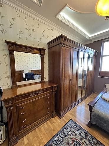 pemo luks: Klassik üslubda massiv ağacdan yığılmış yataq otağı mebel dəsti 📍Çox — 1